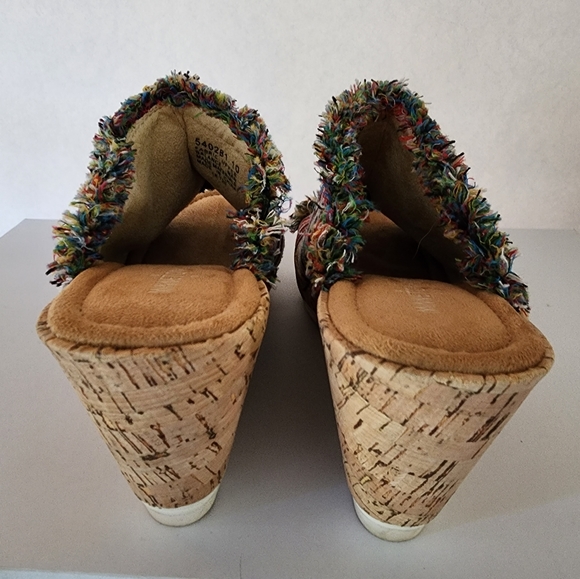 Minnetonka York Wedge Sandals Multicolored Women's Size 10 - Picture 2 of 7